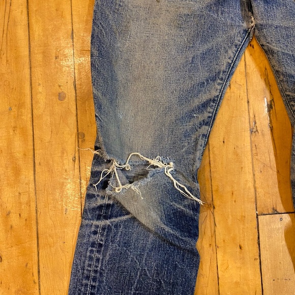 Japan Blue JB0401 tapered denim (Very worn in) - Picture 3 of 7